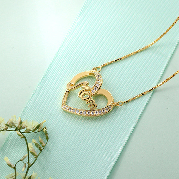Mom Necklace With Birthstone In Silver