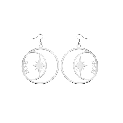 Personalized Name North Star Earrings