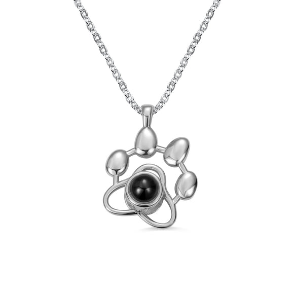 Personalized Pet Paw Projection Necklace