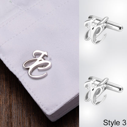 Personalized Letter Name Cufflinks Stainless Steel