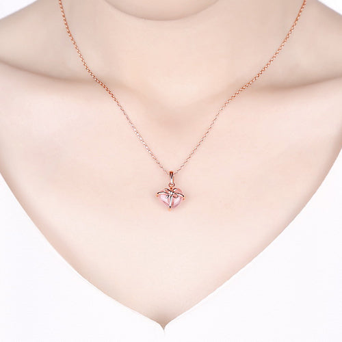 Natural Citrine/Pink Gemstone Necklace Gift For Her