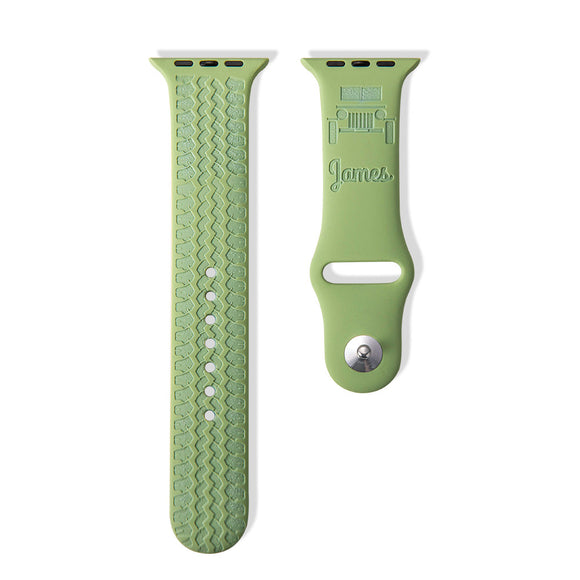Personalized Silicone Jeep Style Apple Watch Band