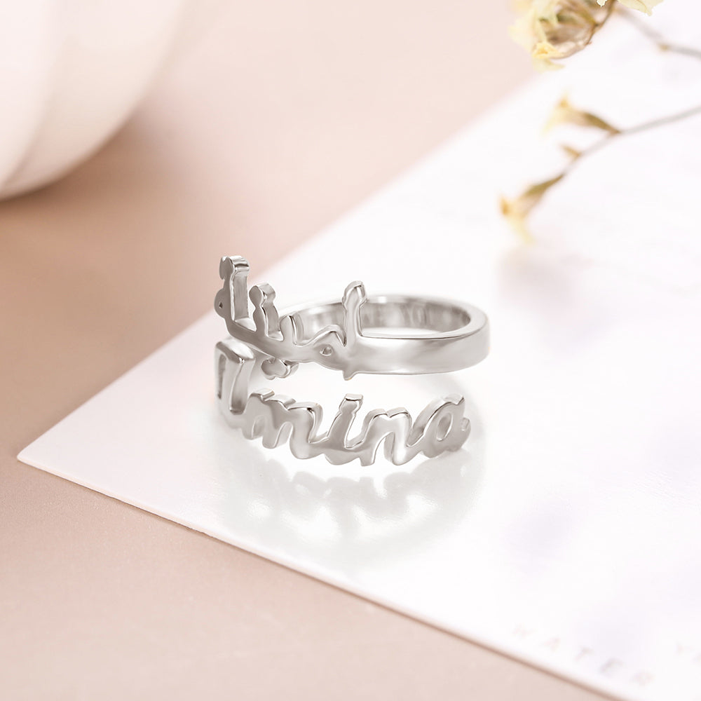 Personalized Name Ring Gift Sterling Silver