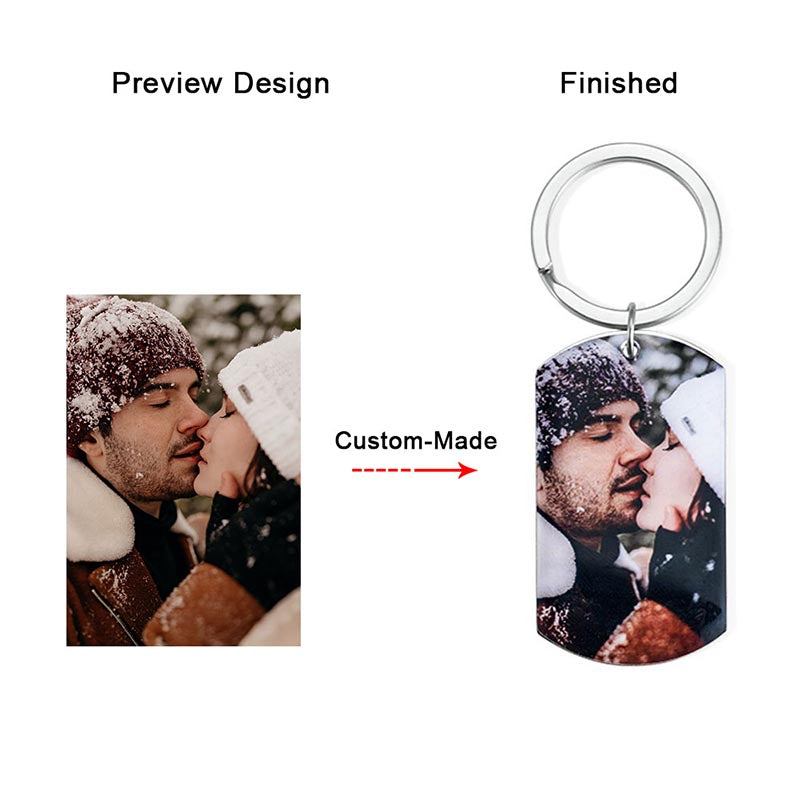 Custom Photo Love Songs Code Keychain Gift for Him/Her