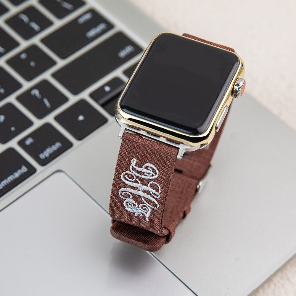 Customized Embroidery Canvas Strap for Apple Watch Band