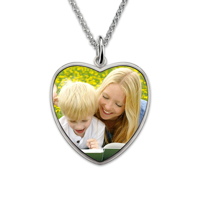 Heart Shape Photo Necklace Gift Card & Box Set