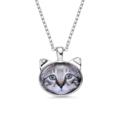 Personalized Cat Color Photo Necklace