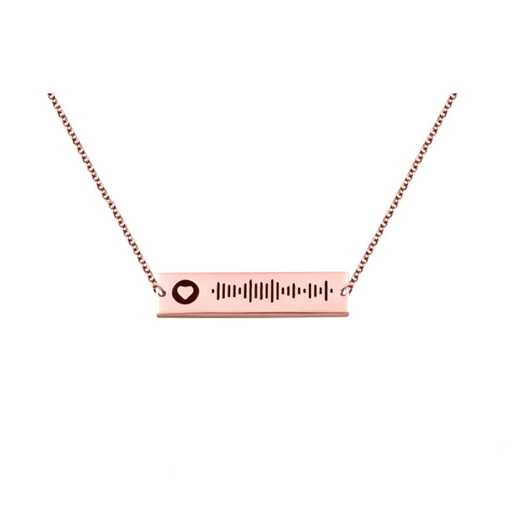 Personalized Scannable Music Code Song Necklace Sterling Silver