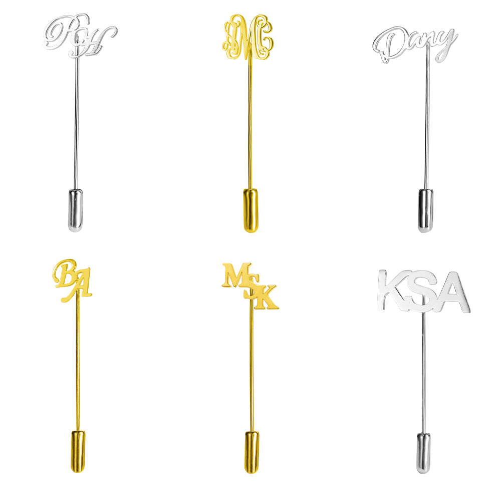 Personalized Initial Name Lapel Pin