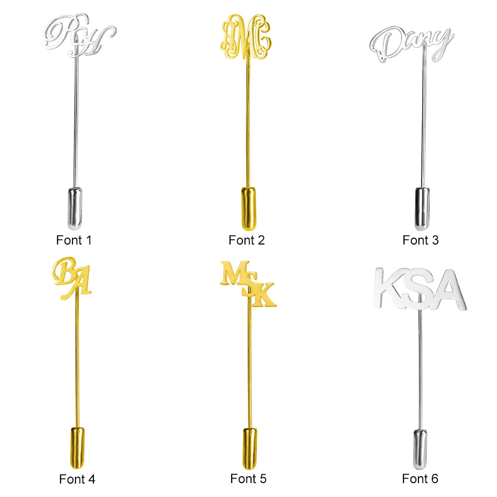 Personalized Initial Name Lapel Pin