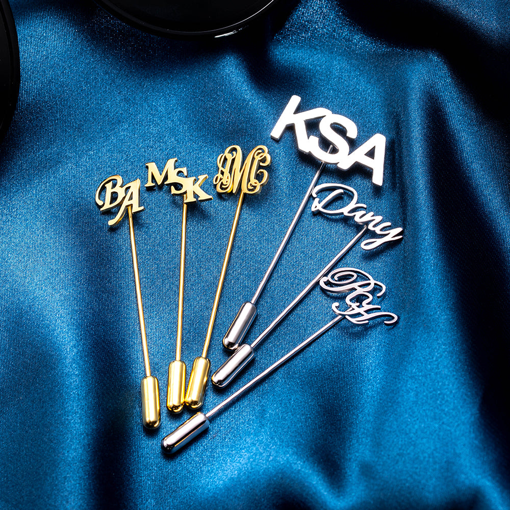 Personalized Initial Name Lapel Pin