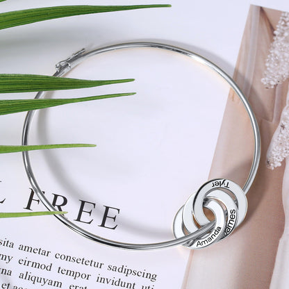 Personalized Russian Ring Bangle Bracelet