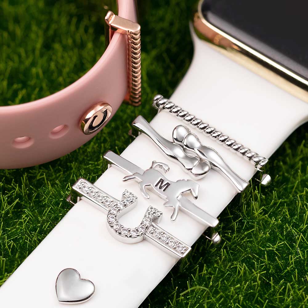 Personalized Horseshoe Charm for Apple Watch Band