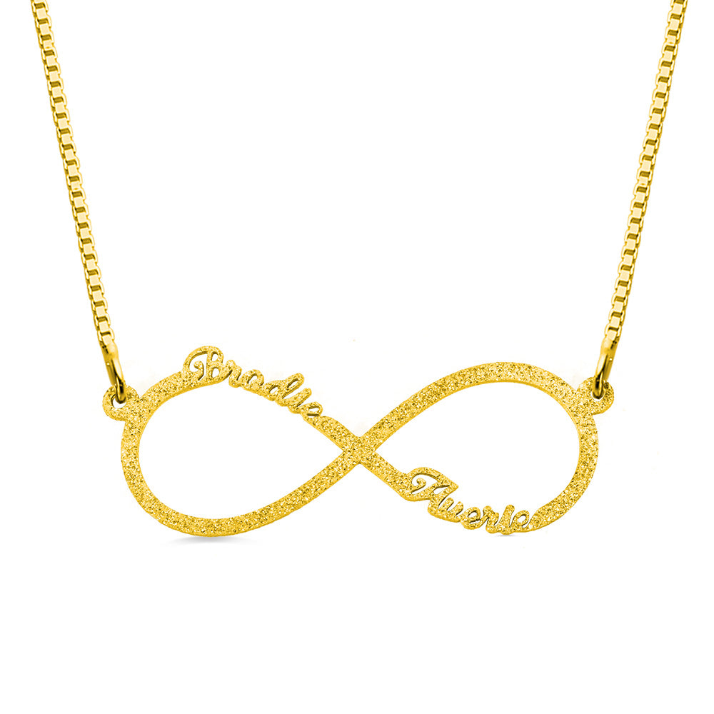 Personalized Infinity Name Necklace with 2 names Stainless Steel
