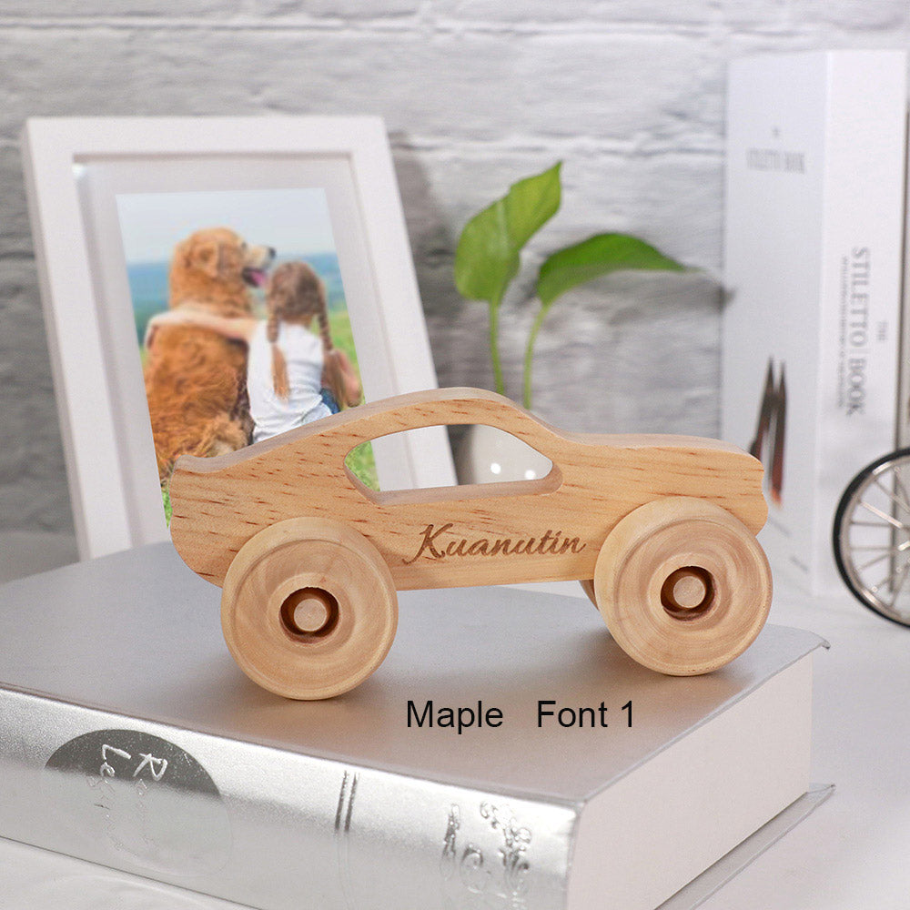 Personalized Wooden Toy Car for Kids