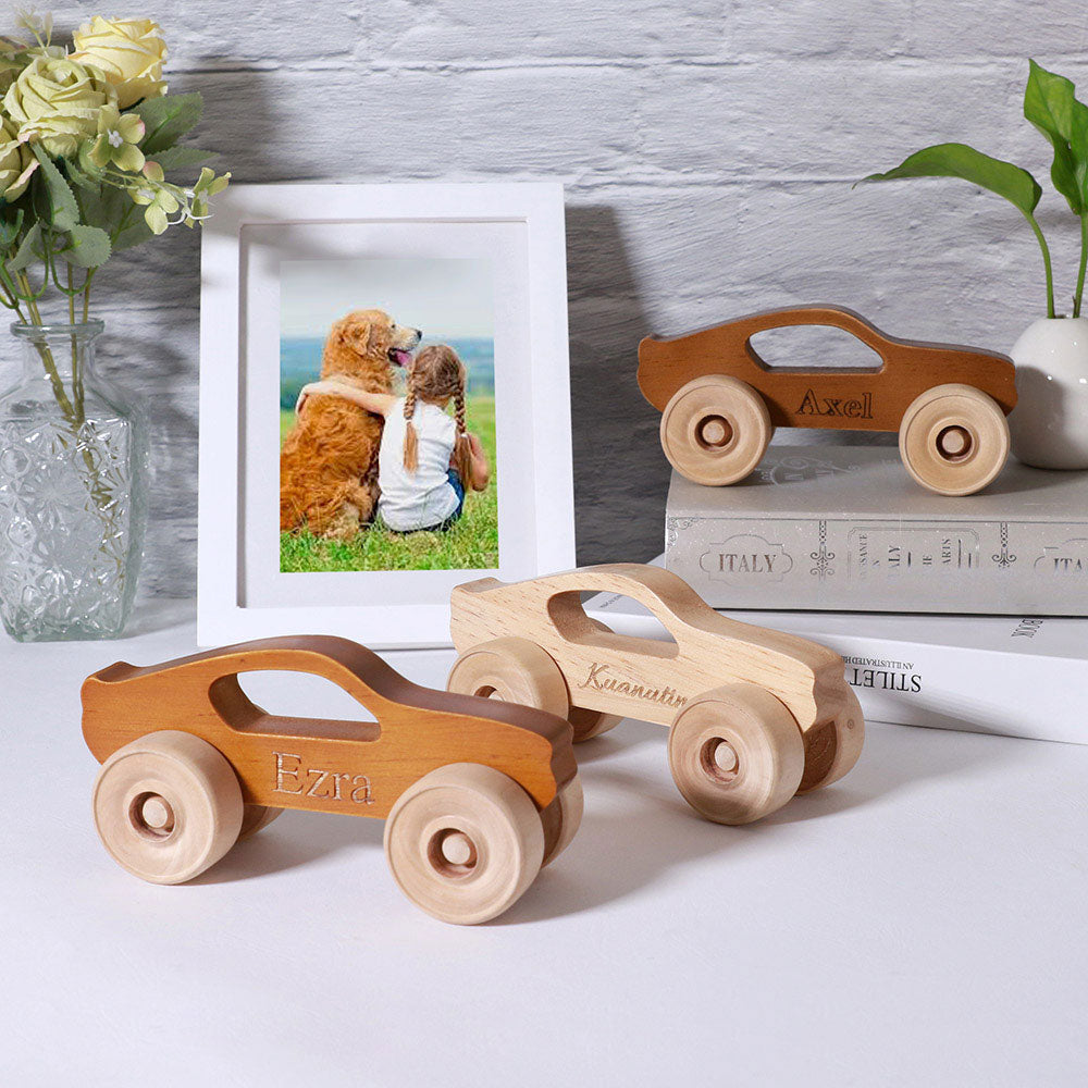 Personalized Wooden Toy Car for Kids