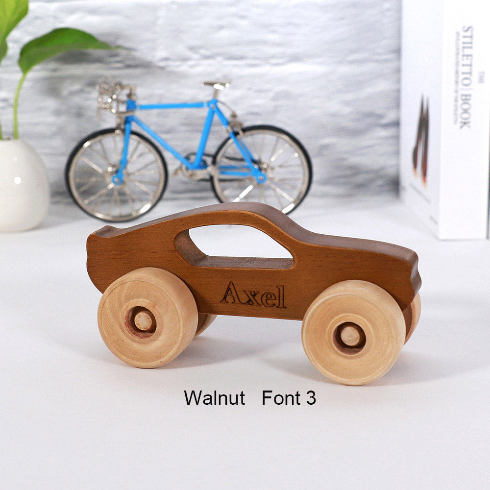 Personalized Wooden Toy Car for Kids