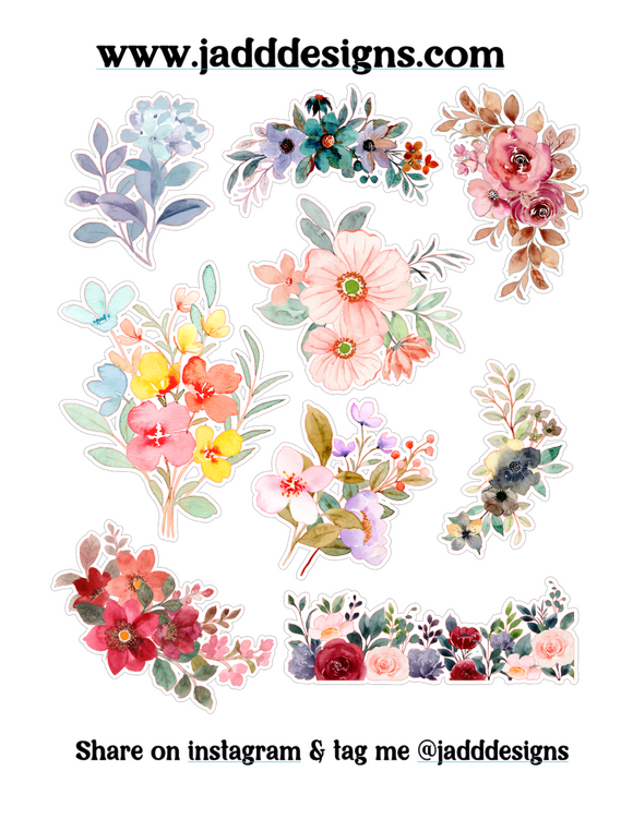 Variety Flower Stickers